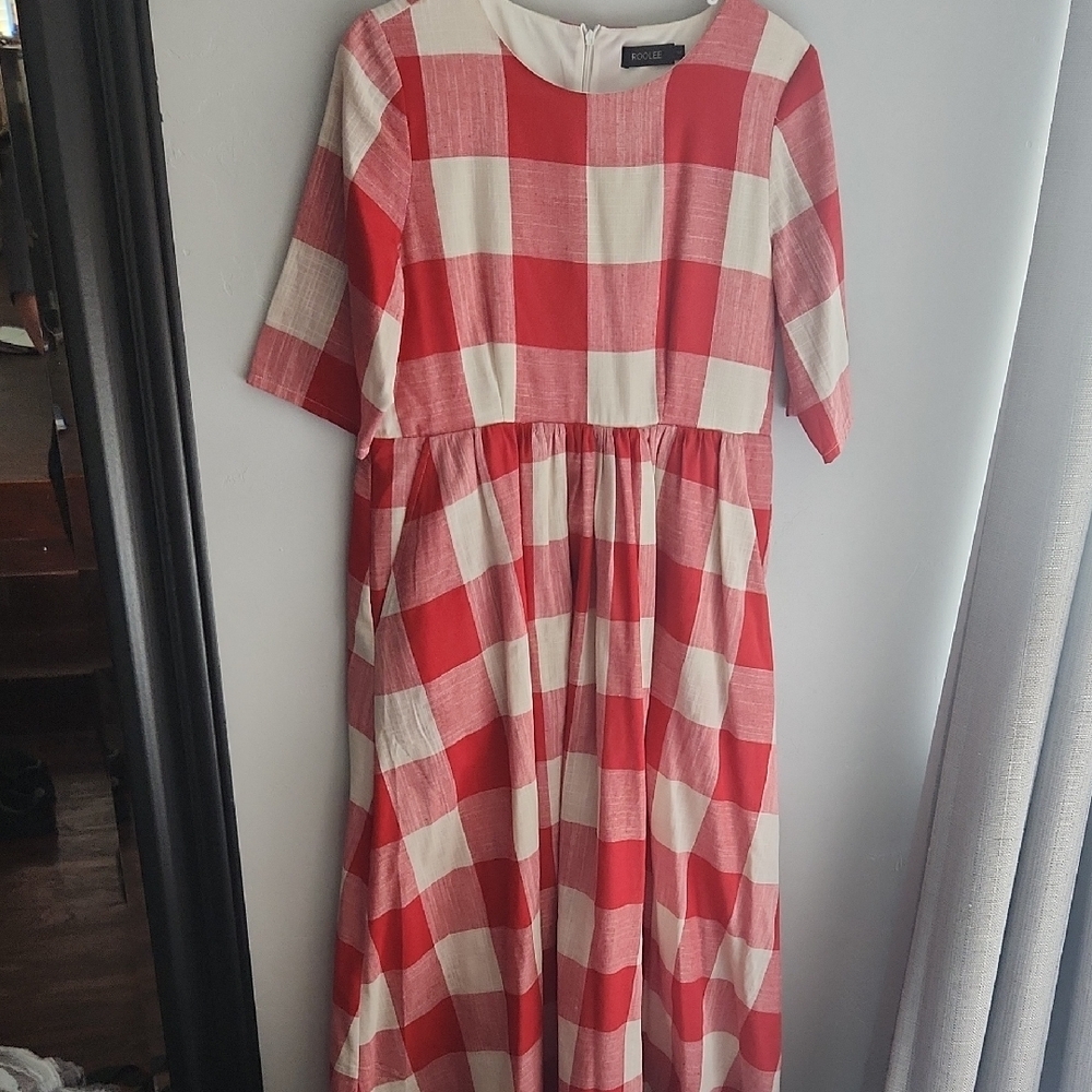 Red and White Checkered Dress